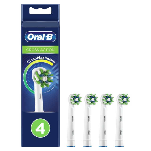 Oral-B Ανταλλακτικές Κεφαλές Cross Action Improved 4τμχ