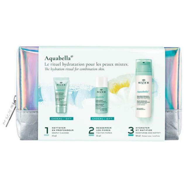 Nuxe Set Aquabella Beauty Revealing Moisturising Emulsion 50ml + Δώρο Aquabella Beauty Revealing Essence Lotion 35ml + Aquabella Micro Exfoliating Purifying Gel Daily Use 15ml