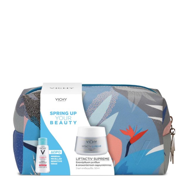 Vichy Set Spring Up Your Beauty Liftactiv Supreme για Ξηρή Επιδερμίδα 50ml & ΔΩΡΟ Mineral Micellar Sensitive 100ml & Νεσεσέρ