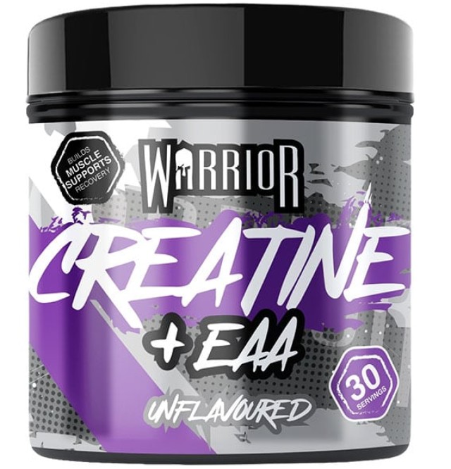 Warrior Creatine + EAA Unflavoured Μονοϋδρική Κρεατίνη με Αμινοξέα 270g
