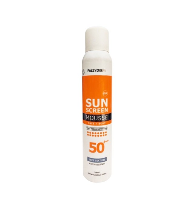 Frezyderm Sunscreen Mousse Προσώπου και Σώματος 50+Spf 200ml