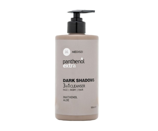 Medisei Panthenol Extra Dark Shadows 3in1 Ανδρικό Καθαριστικό για Πρόσωπο, Σώμα & Μαλλιά 500ml
