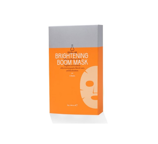 Youth Lab Brightening Boom Mask Silky Microfiber Face Sheet 4τμχ