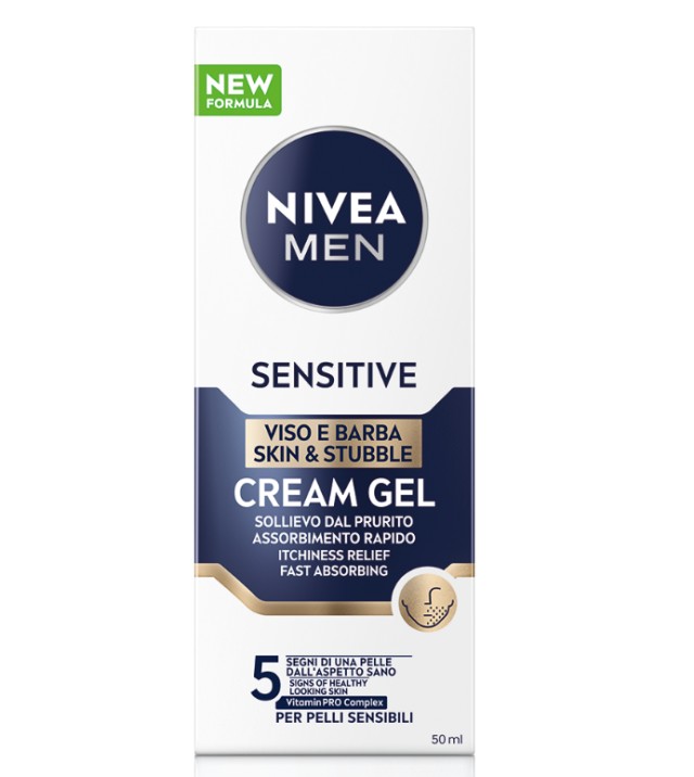 NIVEA MEN Sensitive Κρέμα Gel Για Πρόσωπο και Κοντά Γένια 50ml