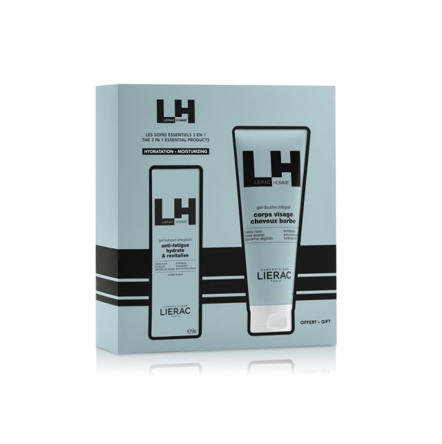 Lierac Homme Set Anti-Fatigue Hydrate & Revitalize Energizing Moisturizing Gel 50ml & Δώρο Douche Integral All-Over Shower Gel 200ml