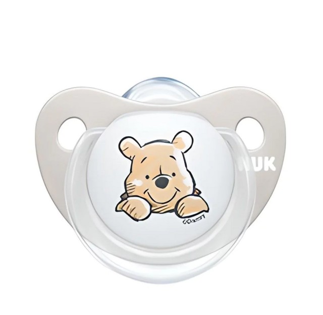 Nuk Disney Winnie Πιπίλα Σιλικόνης με Θήκη Γκρί 6-18m 1τμχ