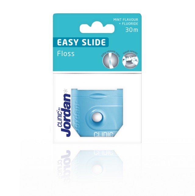 Jordan Clinic Easy Slide Fluoride + Mint Flavour Οδοντικό Νήμα 30m