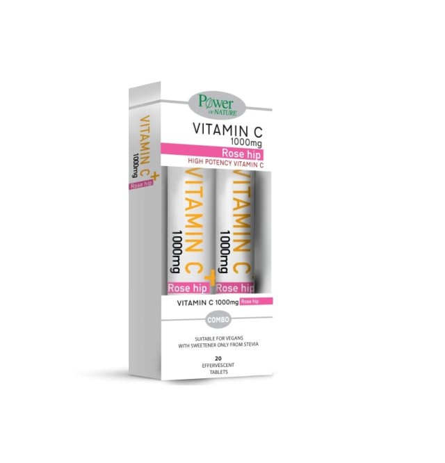 Power Health Set High Potency Vitamin C 1000mg Rose Hip 2x20 Effer.tabs