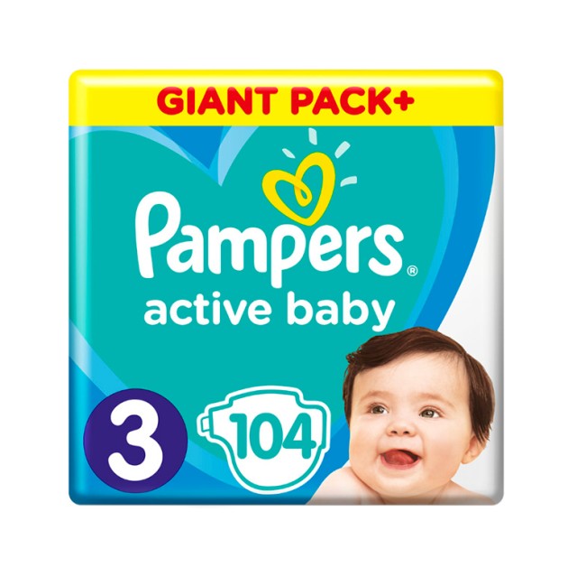 Pampers Active Baby Giant Pack No.3 (6-10kg) 104τμχ