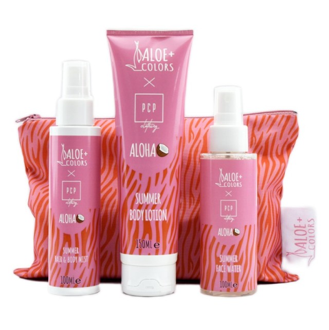 Aloe+ Colors Set Aloha Summer Bag Body Lotion 150ml + Face water 100ml + Hair and Body Mist 100ml