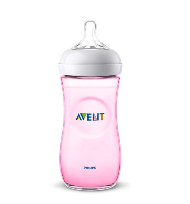 Avent Natural Μπιμπερό 330ml 6m+ (ΡΟΖ) SCF037/17