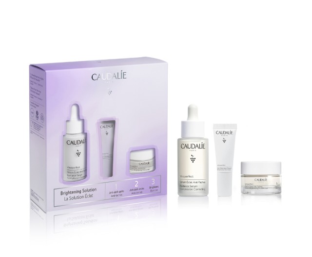 Caudalie Set Vinoperfect Complexion Correcting Radiance Serum Ορός Προσώπου 30ml + Δώρο Brightening Eye Cream Κρέμα Ματιών 5ml + Instant Brightening Moisturiser Κρέμα Ημέρας 15ml