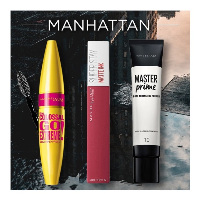 Maybelline Set Super Stay Matte Ink 80 Ruler Κραγιον 5ml + Colossal Go Extreme Black Mascara 9,5ml + Master Prime 10 Pore Minimizer 30ml