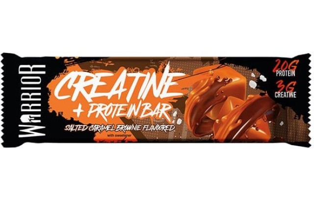 Warrior Creatine & Protein Μπάρα Κρεατίνης με Γεύση Salted Caramel Brownie 75g