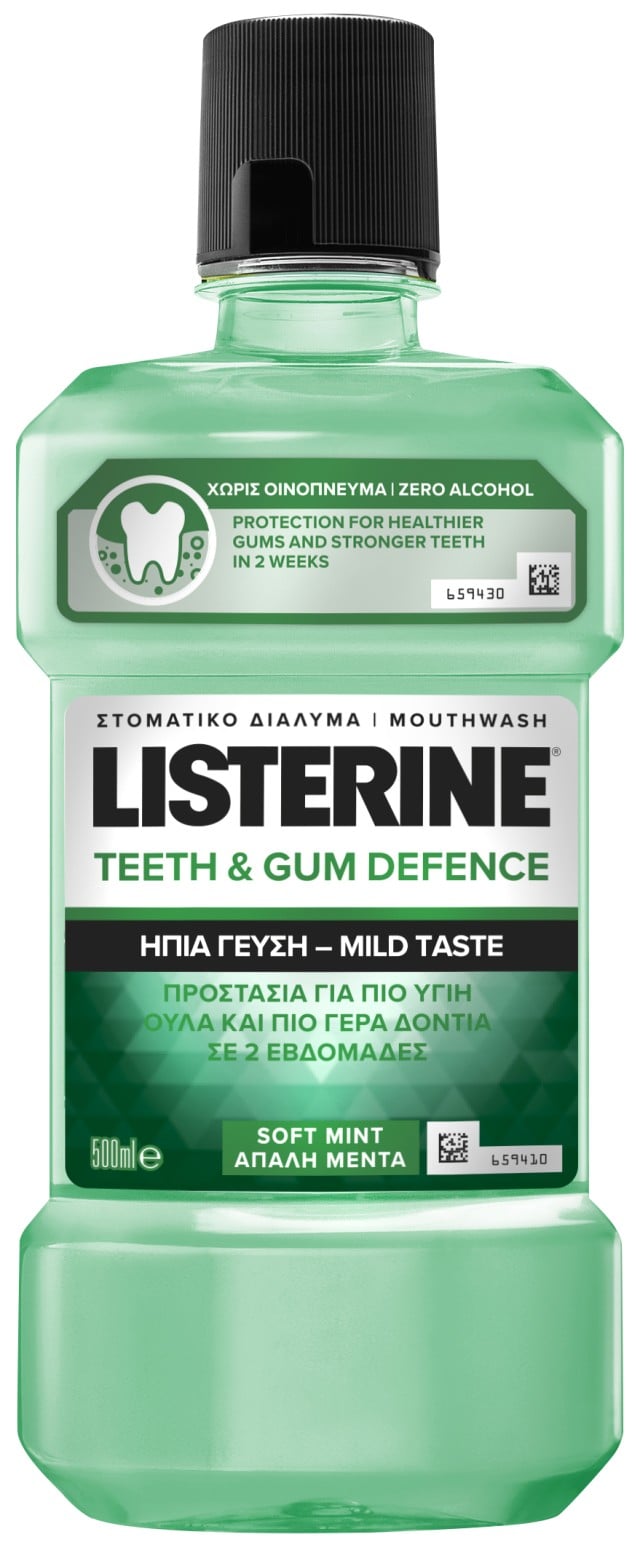 LISTERINE® Teeth & Gum Defence Ήπια Γεύση Στοματικό Διάλυμα 500 ml