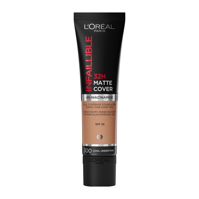 L'Oreal Paris Infaillible 32h Matte Cover Liquid Foundation 300 Amber 30ml