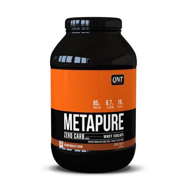 QNT Metapure Zero Carb Whey Isolate Protein Powder Belgian Chocolate 1kg
