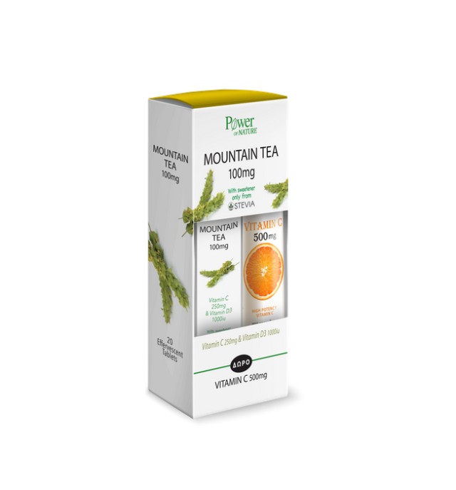 Power Health Mountain Tea 100mg 20 eff.tabs + Δώρο Vitamin C 500mg 20 eff.tabs