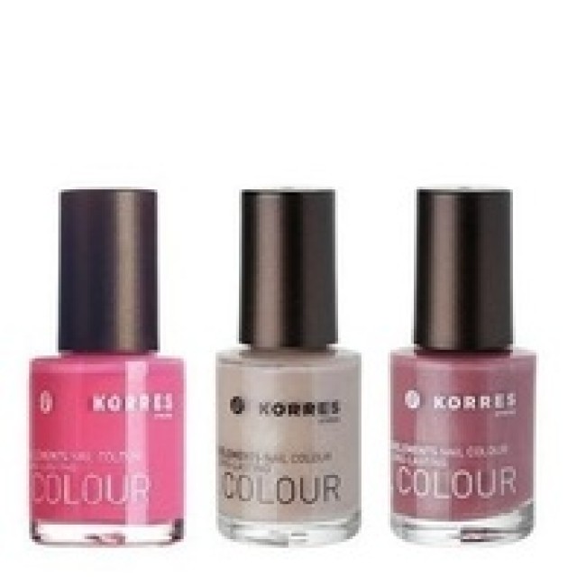Korres Bazaar Nail Colours 77,40,12 (3 Βερνίκια Νυχιών x10ml)