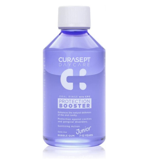 Curasept Daycare Collutorio Protection Booster Junior Στοματικό Διάλυμα Bubble Gum 250ml
