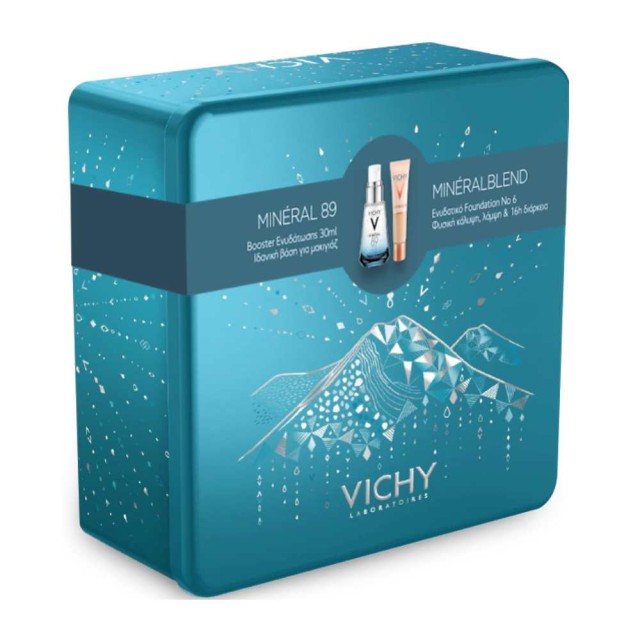 Vichy Promo Box Mineral 89 Booster Ενυδάτωσης 30ml + Vichy Mineral Blend Make-Up Fluid 06 Dune 30ml