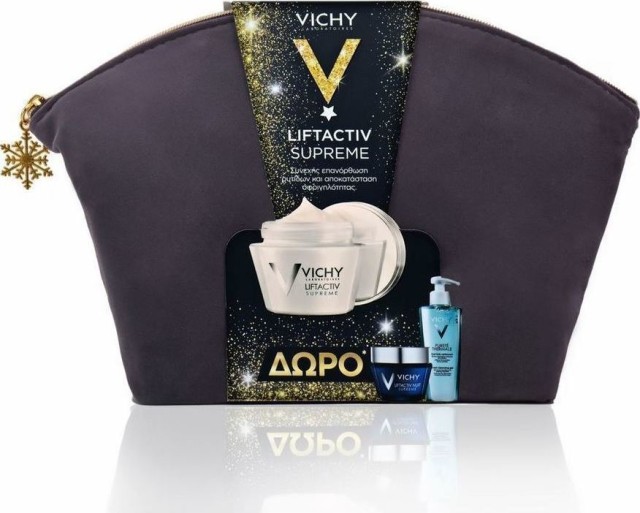Vichy Xmas Pack Liftactiv Supreme με Αντιρυτιδική Κρέμα Ημέρας για Ξηρή - Πολύ Ξηρή Επιδερμίδα 50ml & Δώρο Purete Thermale Fresh Gel 15ml & Liftactiv Night 15ml