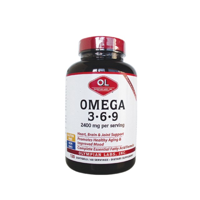 Inpa, Olympian Labs, Omega 3 6 9, 2400 mg, 120 softgels