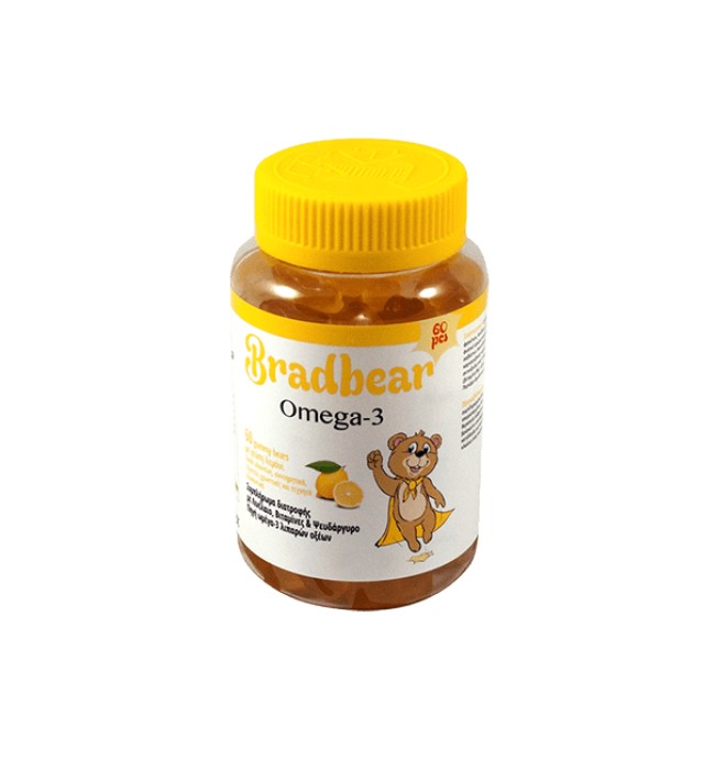 Bradex Bradbear Omega-3 με Γεύση Λεμόνι 60 Gummy Bears