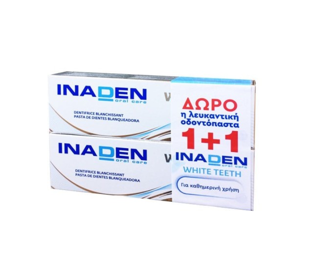 Inaden Set Whitening Toothpaste Λευκαντική Οδοντόκρεμα 1τμχ + 1 Δώρο