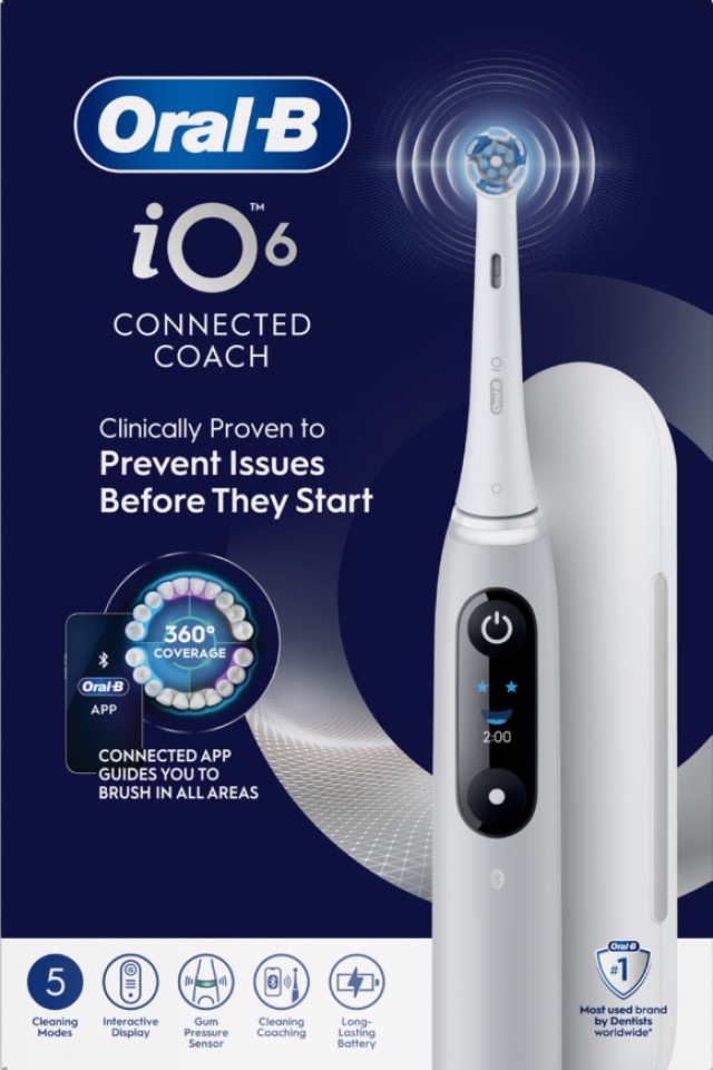 ORAL-B iO Series 6 Electric Toothbrush Magnetic Grey Oral 1pc