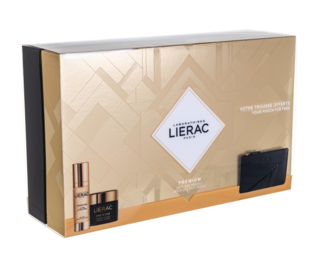 Lierac Set Premium La Cure Anti-Age Absolu Αγωγή Απόλυτης Αντιγήρανσης 30ml & Premium Soyeuse Cream 50ml & Δώρο Δερμάτινο Πορτοφόλι