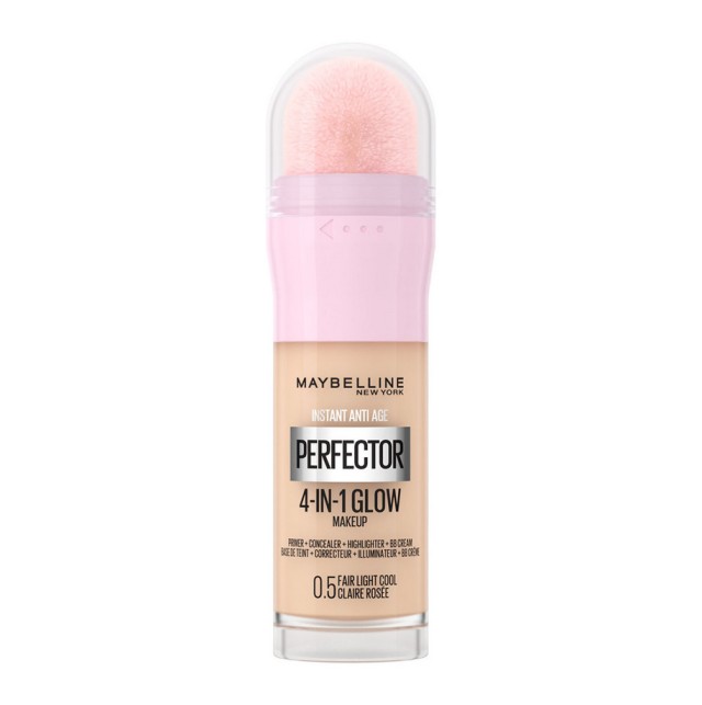 Maybelline Instant Anti Age Perfector 4-in-1 Glow Makeup 0.5 Flair Light Cool Claire Rosee 20ml