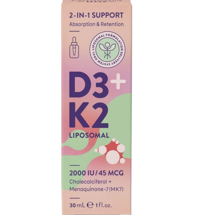 Nutraceuticals Liposomal D3+K2 2000IU/45MCG 30ml