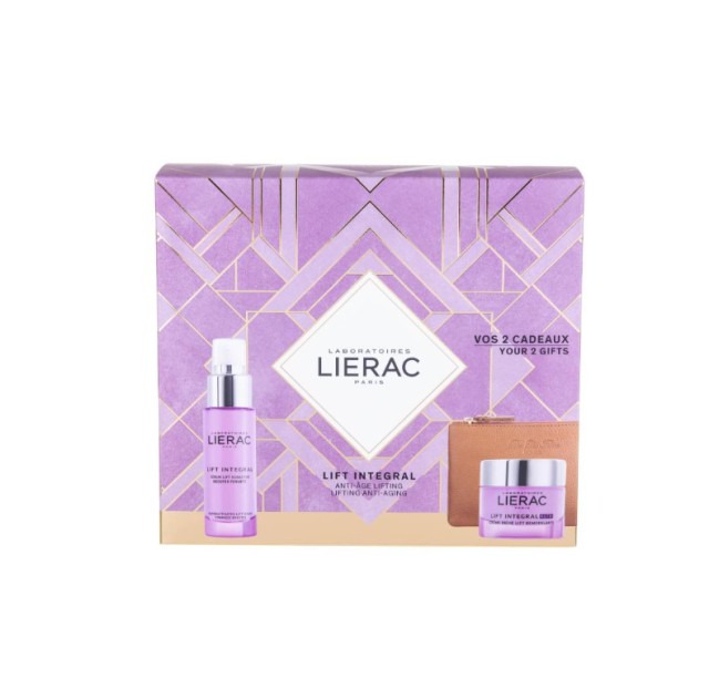 Lierac Set Lift Integral Serum 30ml & ΔΩΡΟ Lift Integral Nutri για Ξηρές/Πολύ Ξηρές 50ml & ΔΩΡΟ Δερμάτνο Πορτοφόλι