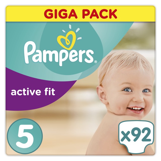 PAMPERS GIGA PACK ACTIVE FIT Junior No5 (11-25kg) 92τμχ