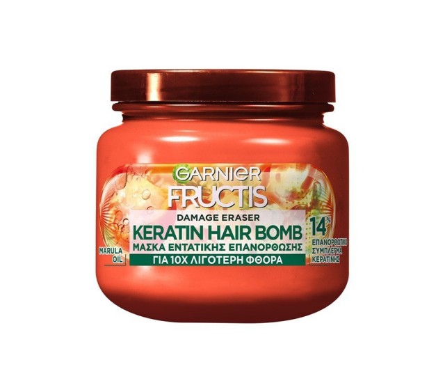 Garnier Fructis Damage Eraser Keratin Hair Bomb Mask 320ml