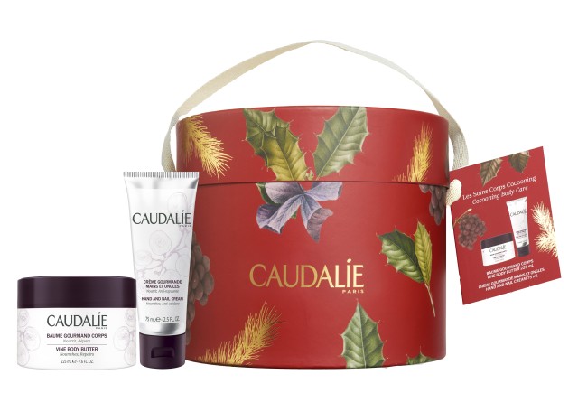 Caudalie Set Les Soins Corps Cocooning Baume Gourmand Corps 225ml + Creme Gourmande Mains et Ongles 75ml