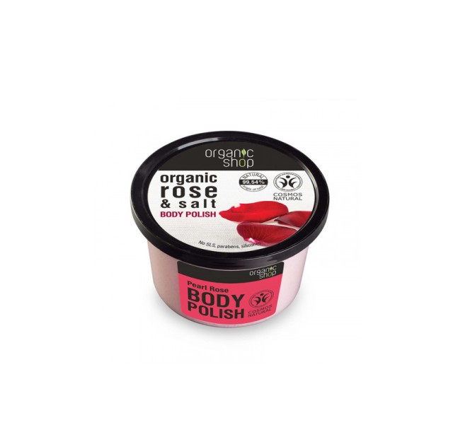 Organic Shop Body polish Rose and Salt Aπολεπιστικό Σώματος 250ml