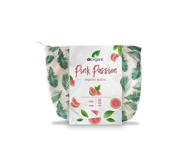 Dr.Organic Pink Passion Organic Guava Set με Σαμπουάν 265ml & Αφρόλουτρο 250ml & Καθαριστικό Προσώπου 150ml & Δώρο Νεσεσέρ