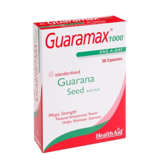 HEALTH AID GUARAMAX™ GUARANA 1000MG CAPSULES 30'S -BLISTER