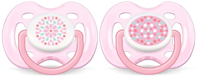 Avent Freeflow Μοντέρνες Πιπίλες 0-6m Ροζ Χρώμα SCF180/26 2τμχ