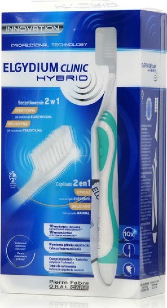 Elgydium Clinic Hybrid Toothbrush Ηλεκτρική Οδοντόβουρτσα Τιρκουάζ 1τμχ