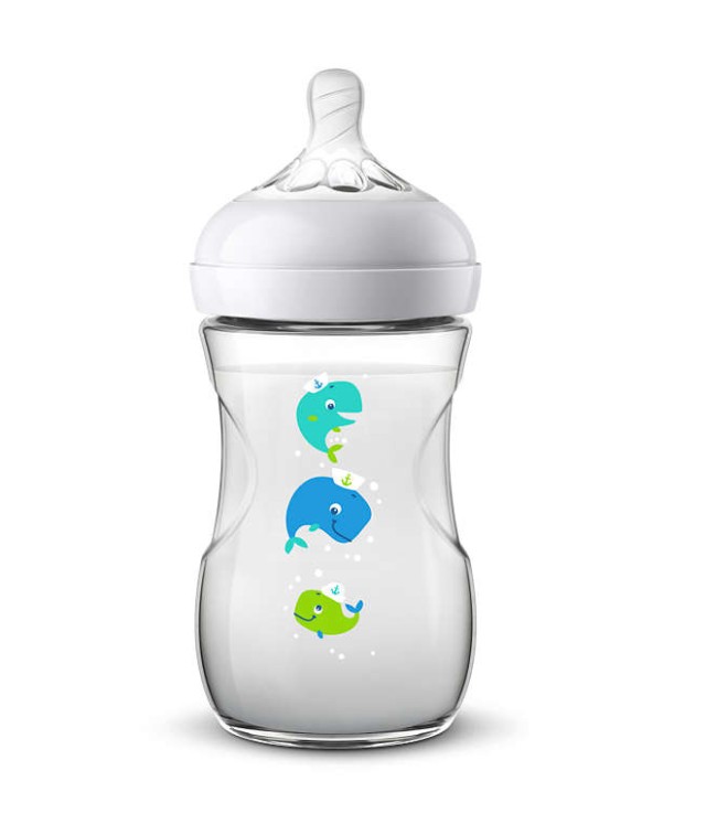 Avent Natural Bottle Whale 1m + 260ml SCF070 / 23