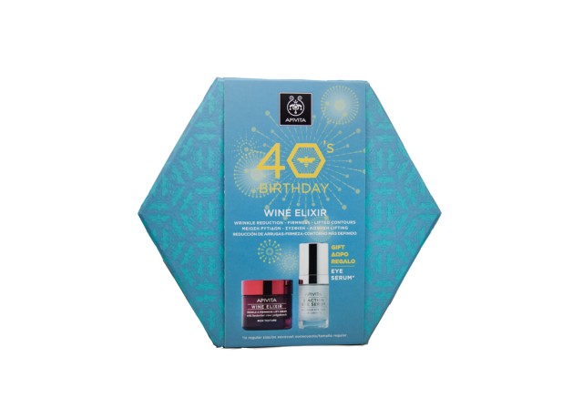 Apivita 40s Birthday Set Wine Elixir Πλούσιας Υφής 50ml + Δώρο 5 Action Eye Serum 15ml
