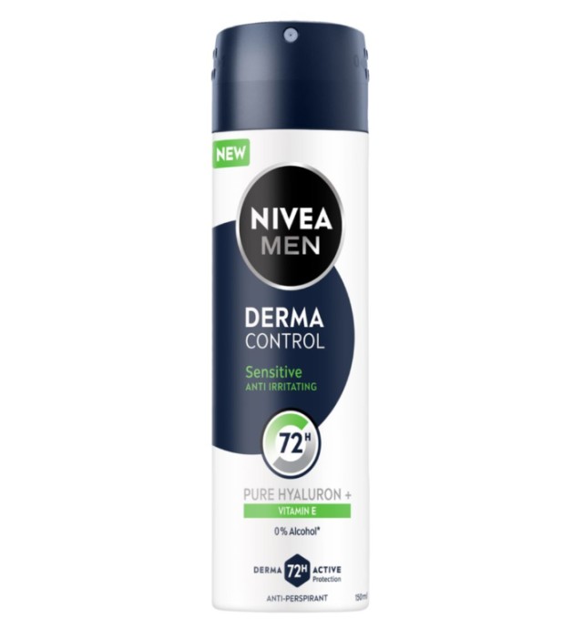 Nivea Men Deo Derma Control Spray Ανδρικό Αποσμητικό Προστασίας 72ωρών 150ml