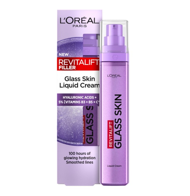 L'Oreal Paris Revitalift Filler Glass Skin Liquid Cream Ενυδατική Κρέμα Προσώπου 50ml