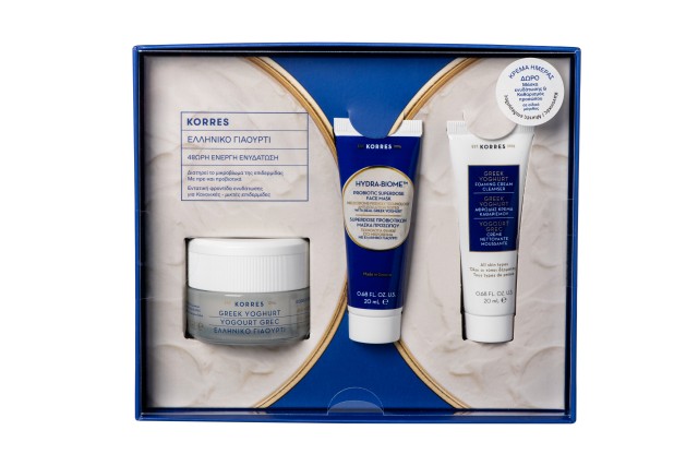 Korres Set Greek Yoghurt Day Cream-Gel Ενυδατική Κρέμα 48h για Κανονικές Επιδερμίδες 40ml & ΔΩΡΟ Hydra-Biome Face Mask 20ml & Greek Yoghurt Foaming Cream Cleanser 20ml
