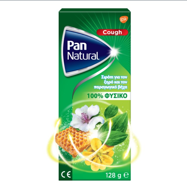 Pan Natural Syrop Σιρόπι για τον Ξηρό και τον Παραγωγικό Βήχα 128gr