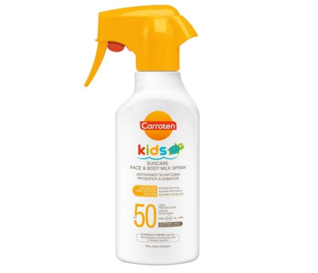 Carroten Kids Suncare Face & Body Milk Spray SPF50 Παιδικό Αντηλιακό Γαλάκτωμα Προσώπου & Σώματος 270ml