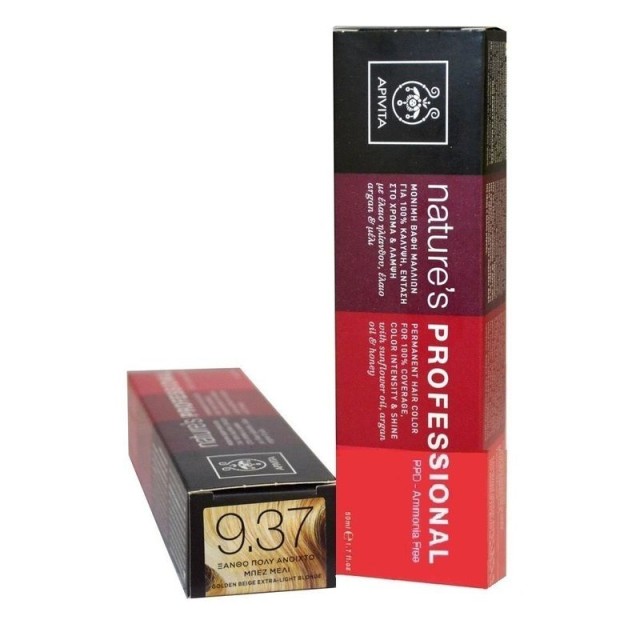 Apivita Nature's Professional 50ml No 9.37 Ξανθό Πολύ Ανοιχτό Μπεζ Μελί
